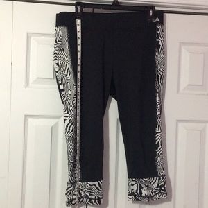 Cropped animal print workout pants